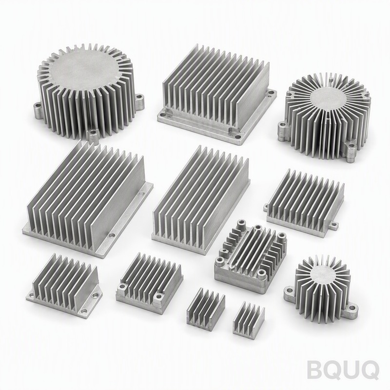 BQUQ ダイカストアルミニウムヒートシンク – 精密CNC仕上げ、最小ロットなし