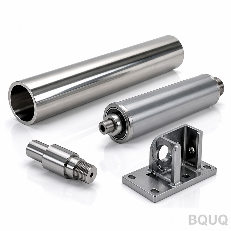 BQUQ CNC加工コンベヤーローラー部品 – 高精度振れ ≤0.02mm