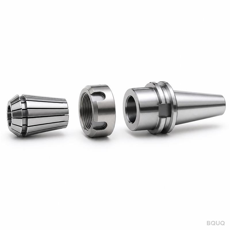 BQUQ CNC加工 ERコレットチャック分解部品 コレットナットボディ