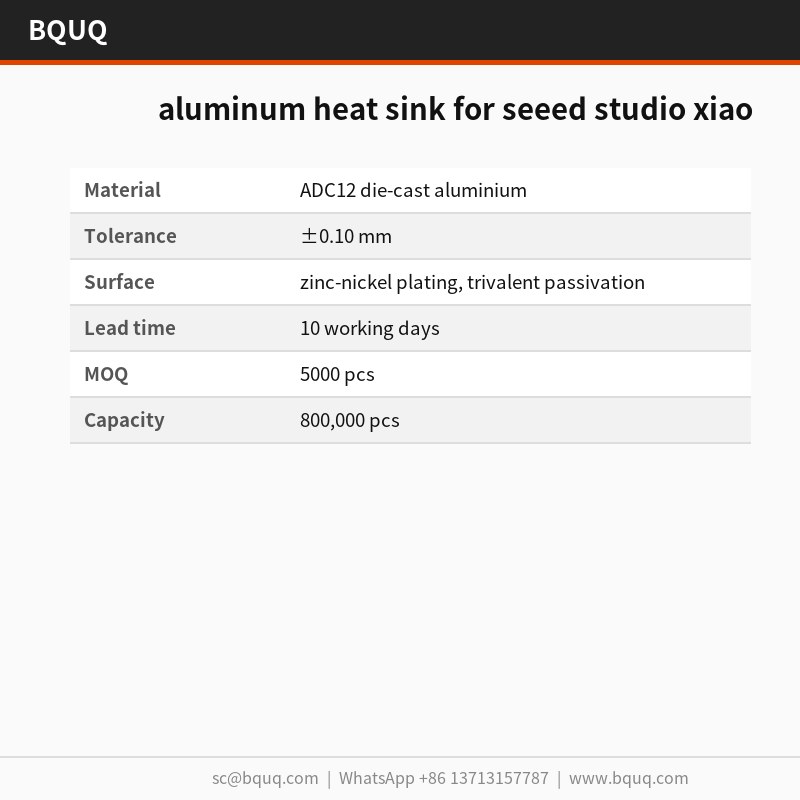 Seeed Studio XIAO用アルミニウムヒートシンク